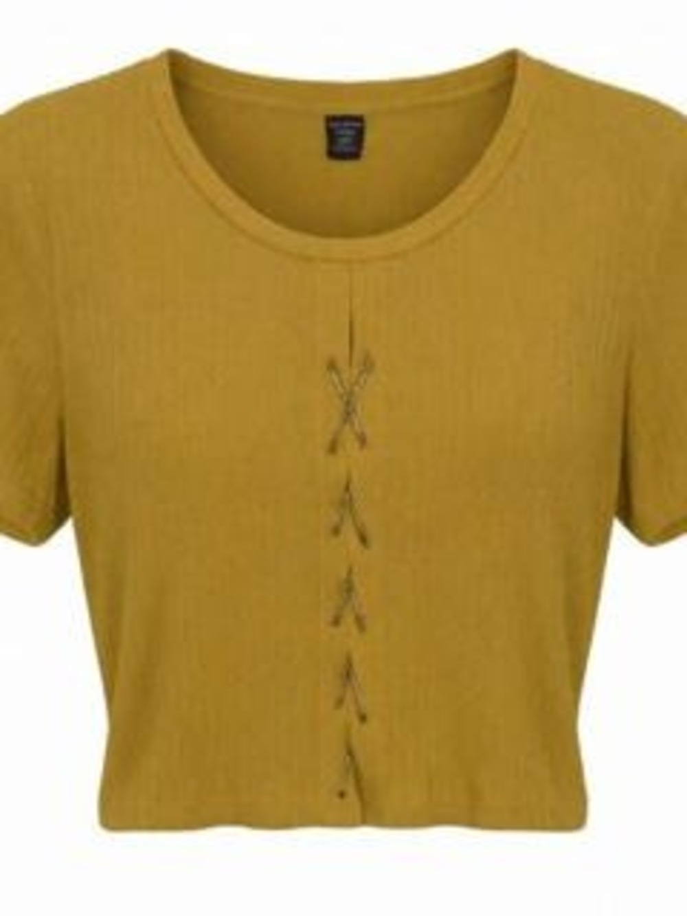 Shein Women's Curve Yellow Crop Top 1XL